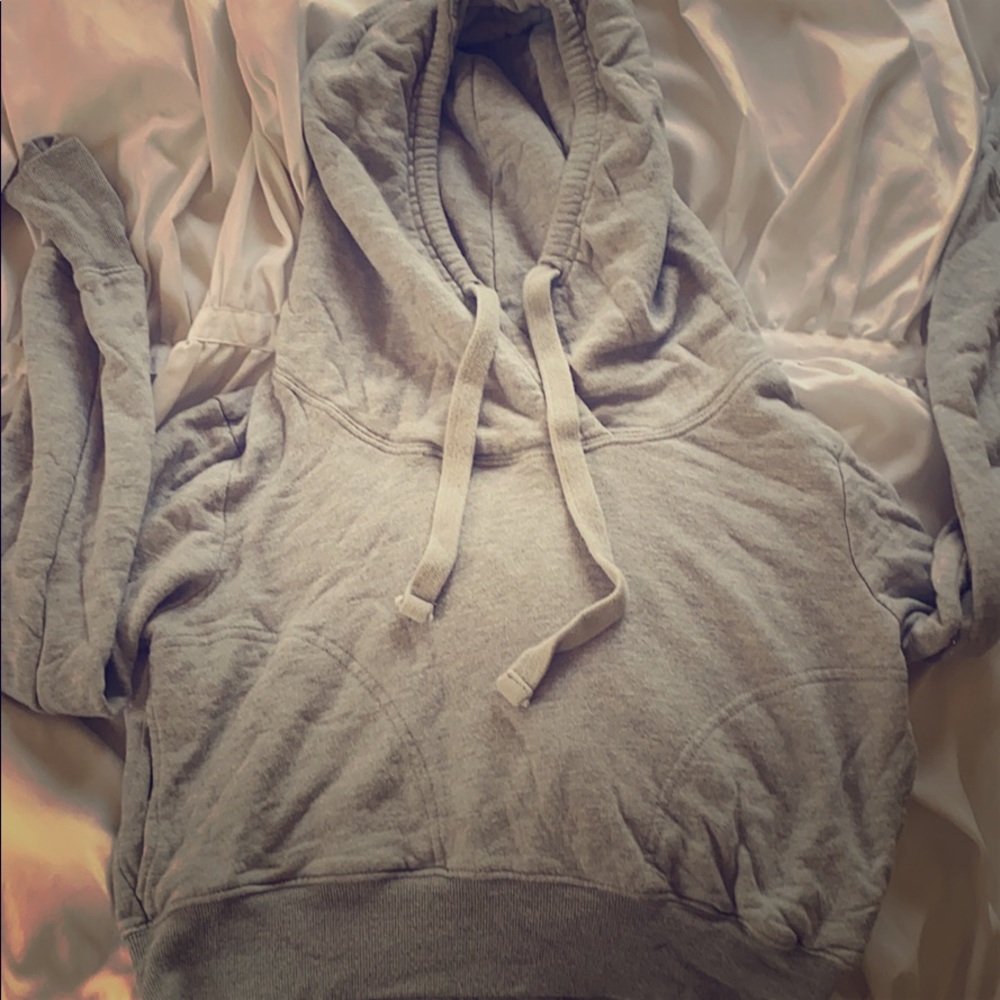 Spiritual Gangster grey cropped hoodie sweatshirt